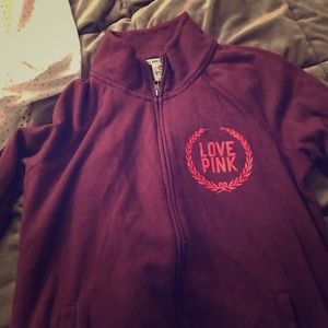 Pink zip up hoodie